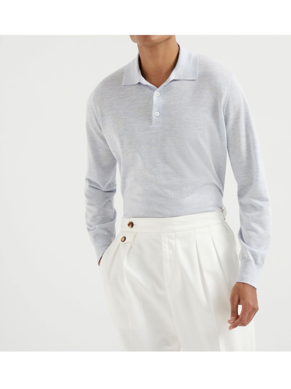 Brunello Cucinelli T-Shirts And Polos Azzurro Cashmere