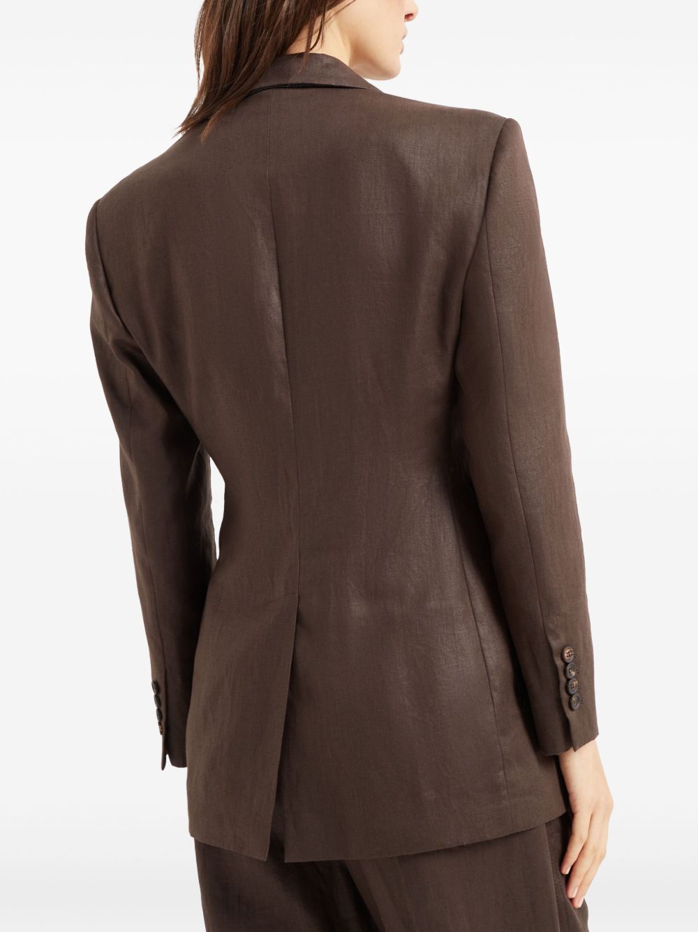 Brunello Cucinelli Jackets Marrone Scuro Outer: Eco Linen