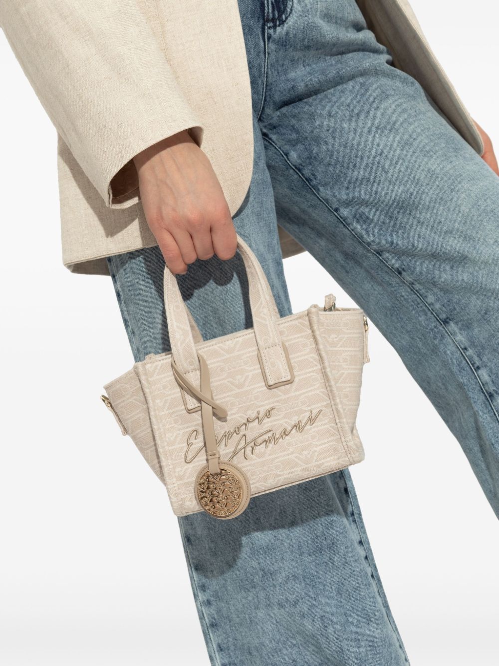 Emporio Armani Bags Beige Cotton Polyesster