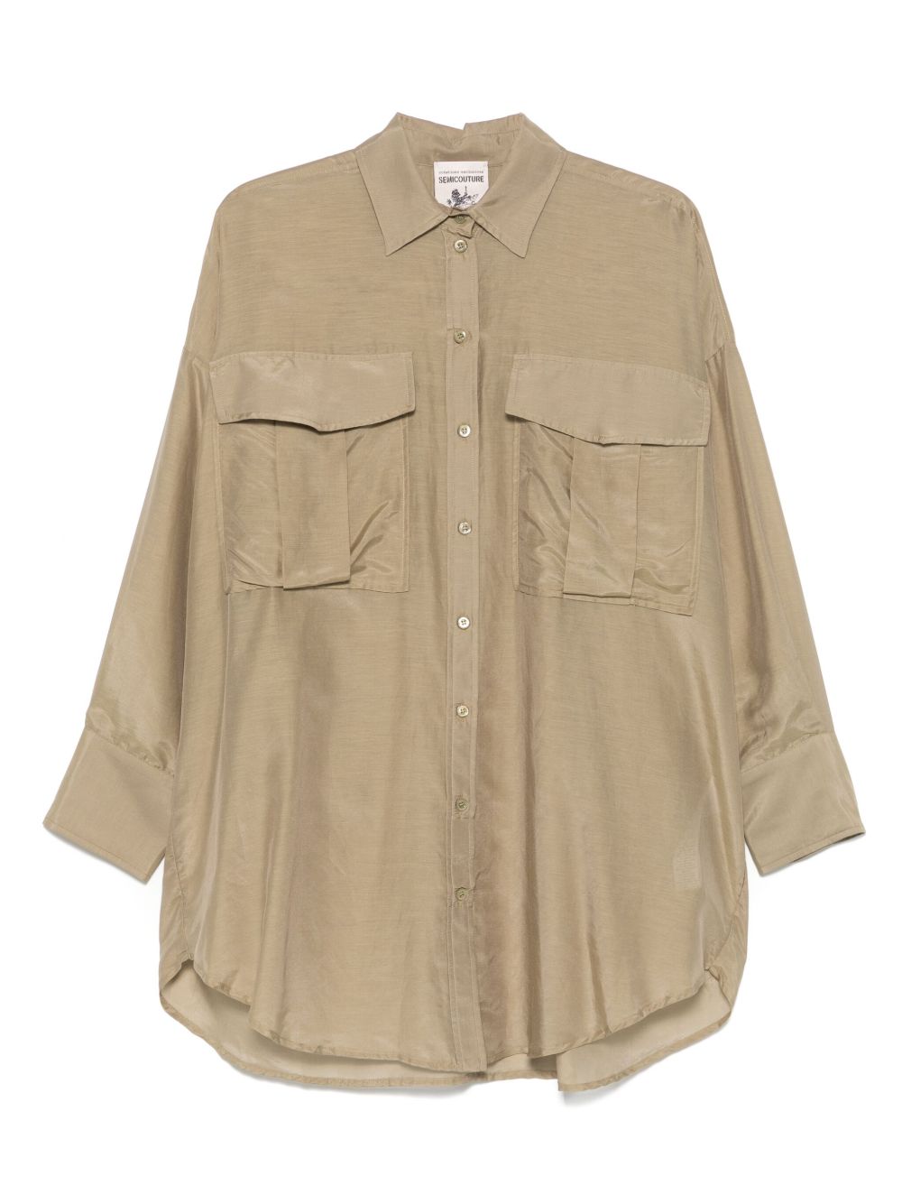 Semicouture Shirts Beige Cotton Silk