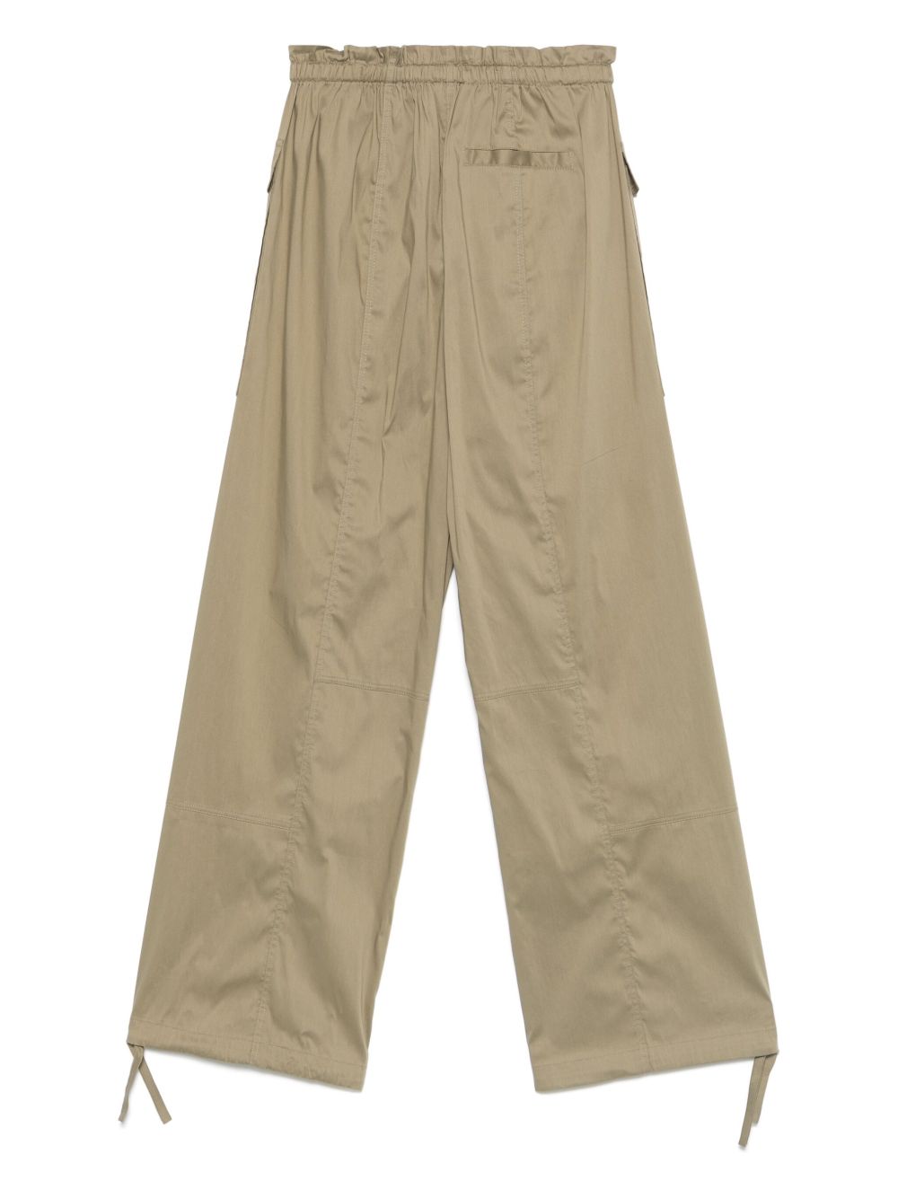 Semicouture Trousers Beige Cotton Polyamide Elastane