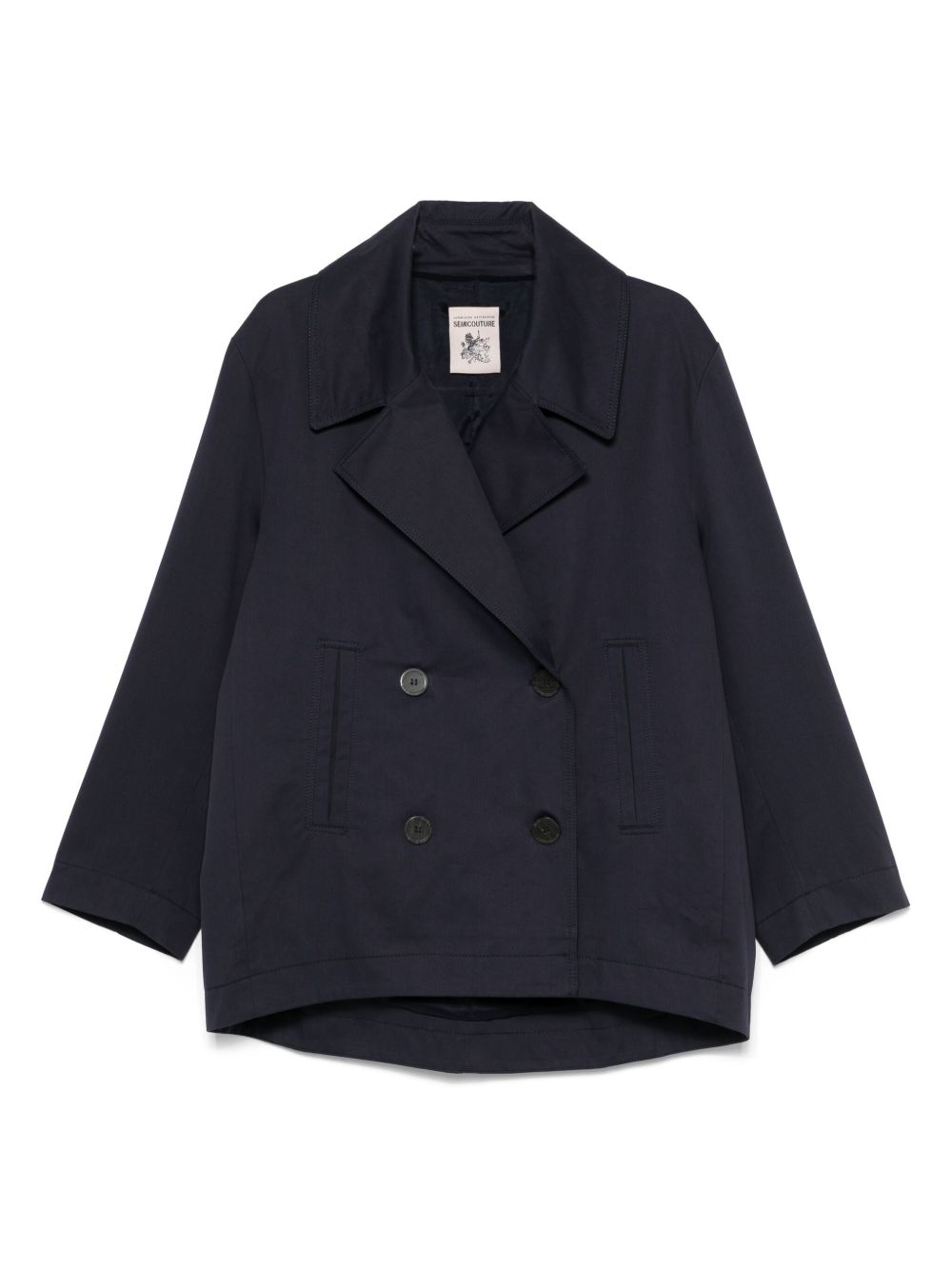 Semicouture Jackets Blue Cotton