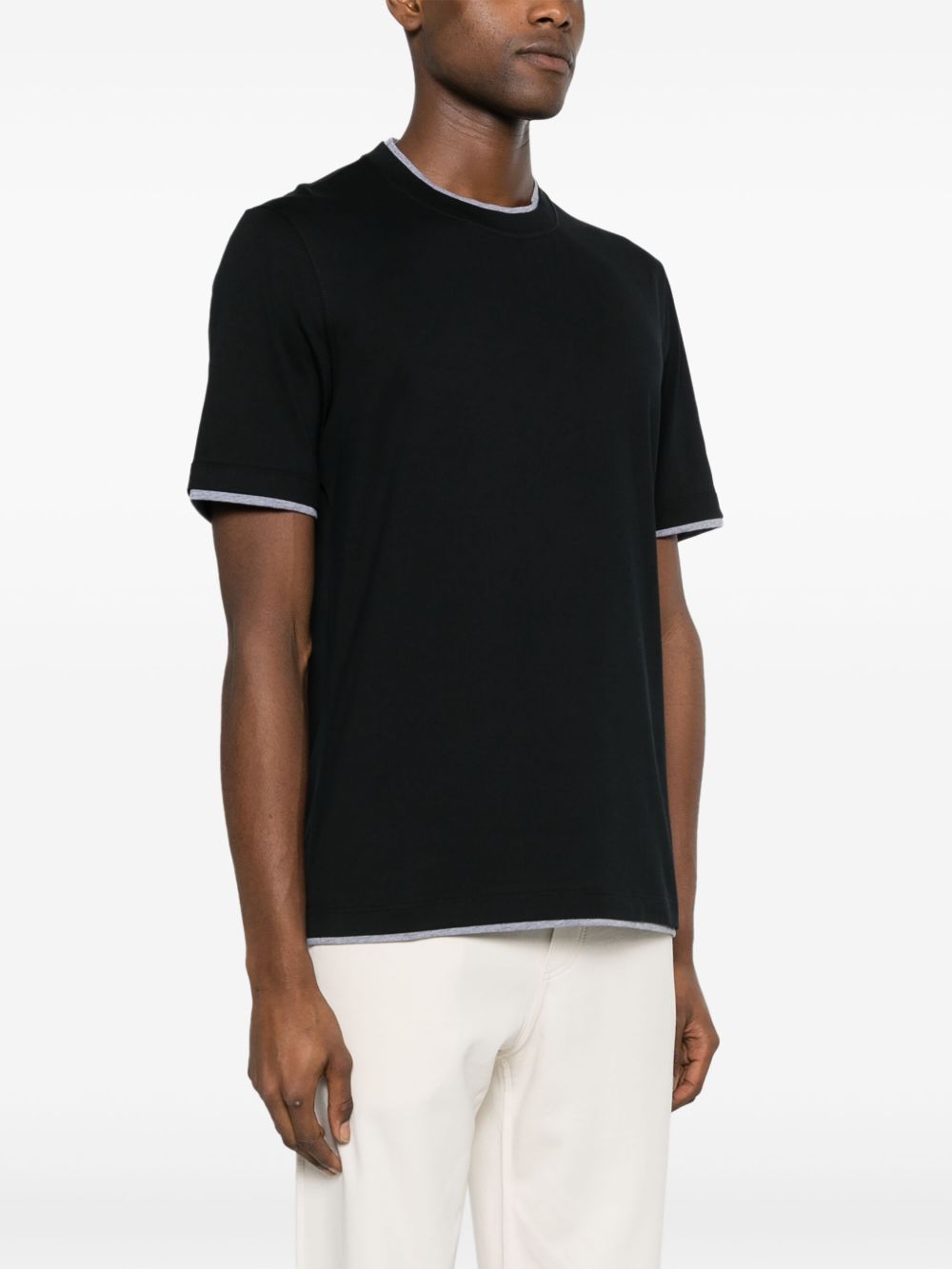 Brunello Cucinelli T-Shirts And Polos Nero Cotton