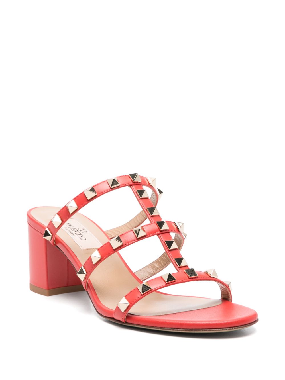 Valentino Garavani Sandals Orange Calf Leather