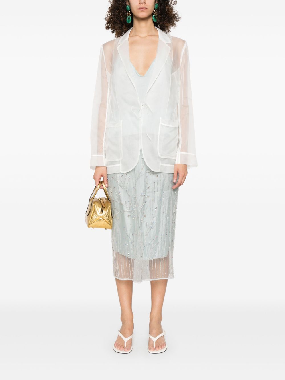Forte Jackets White Silk