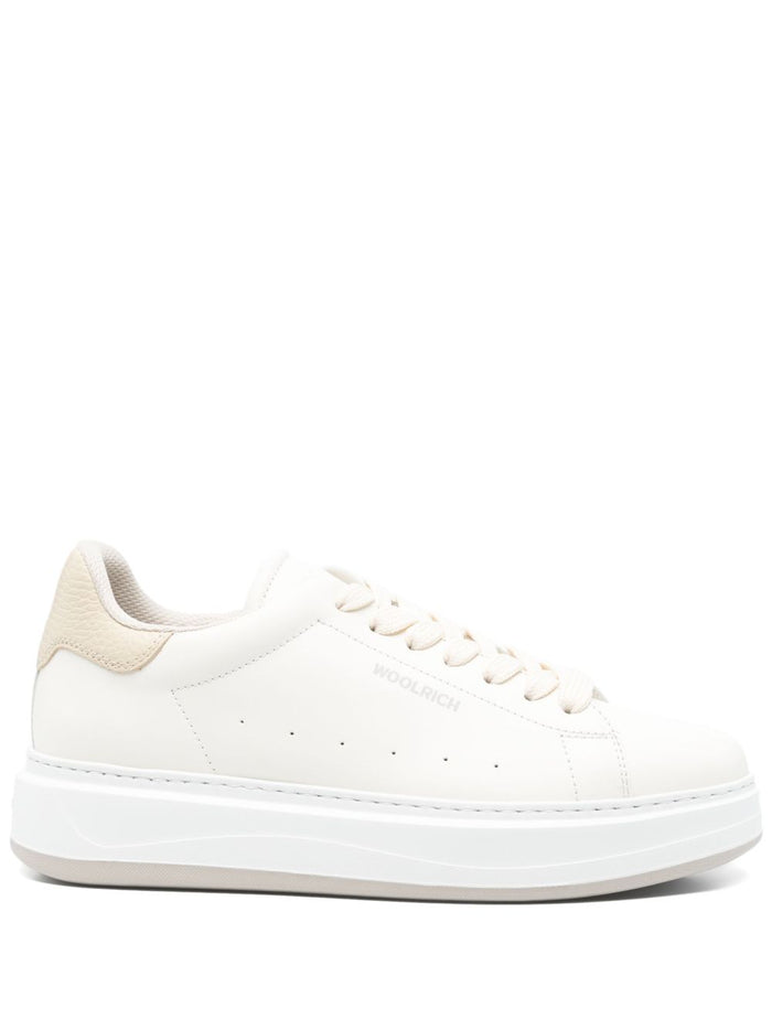 Woolrich Sneakers Beige Calf Leather