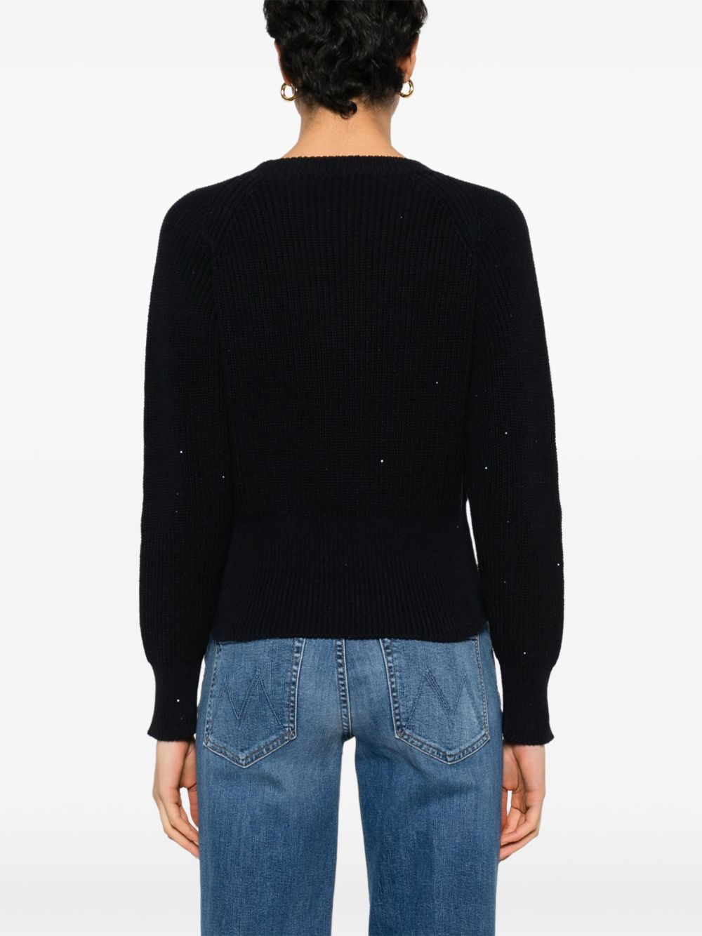 Fabiana Filippi Sweaters Blue Cotton Linen Polyester