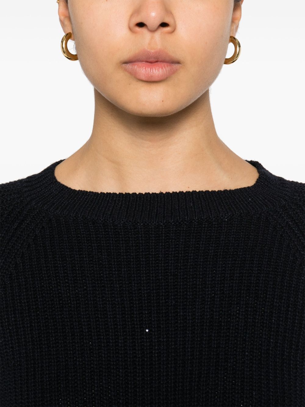 Fabiana Filippi Sweaters Blue Cotton Linen Polyester