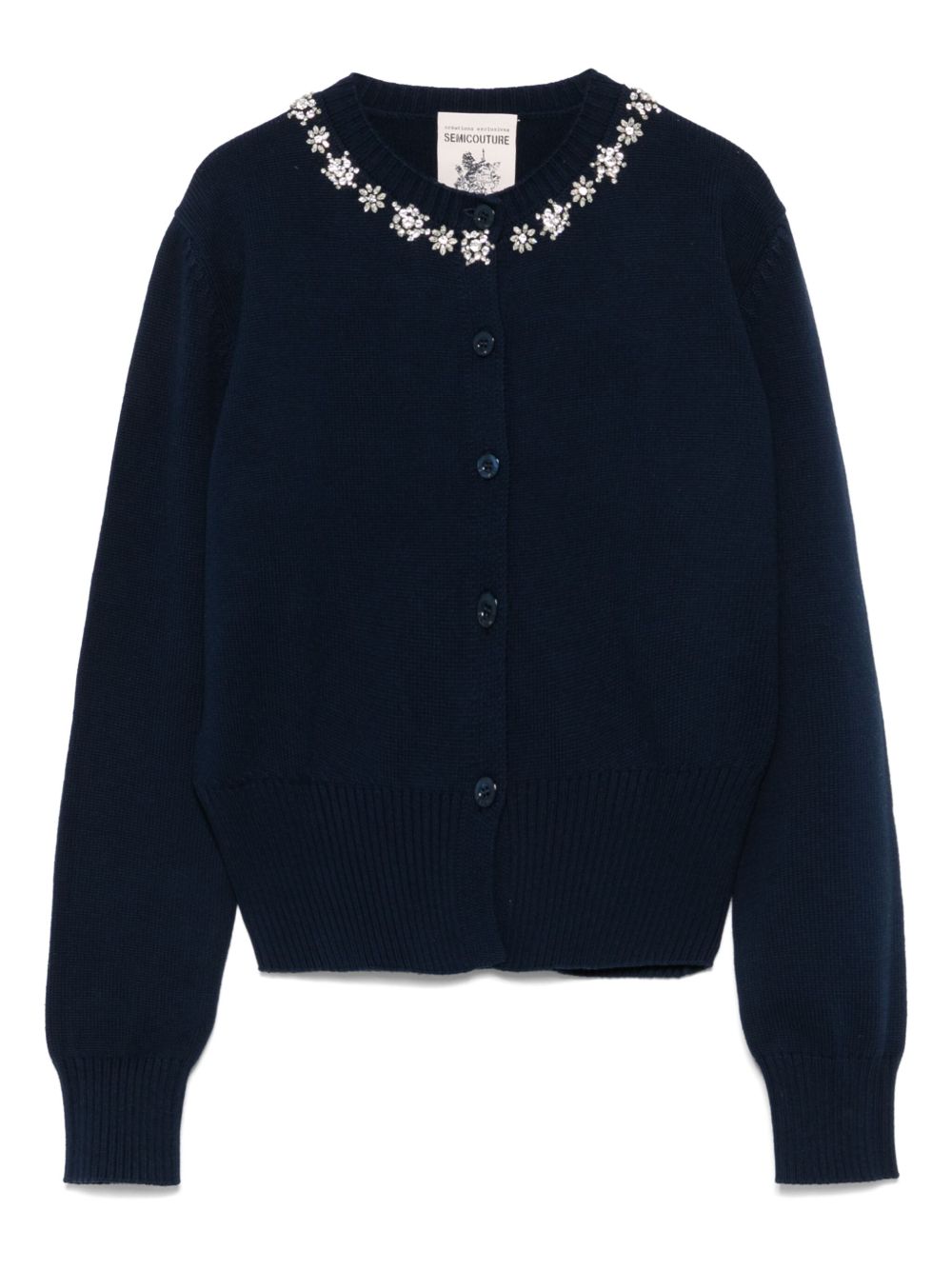 Semicouture Sweaters Blue Cotton