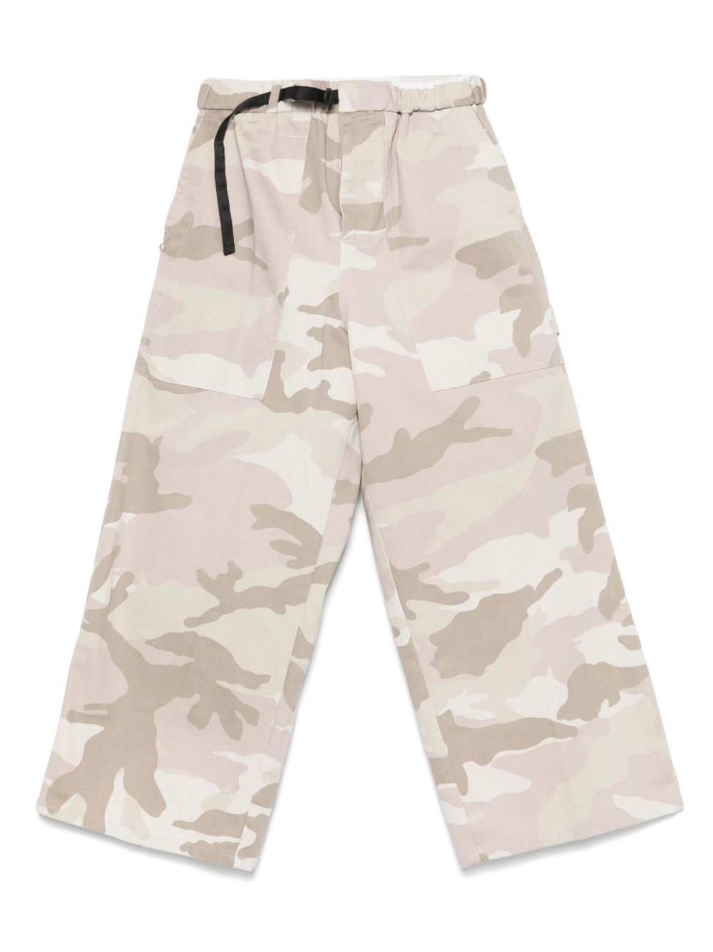 White Sand Trousers Brown Cotton