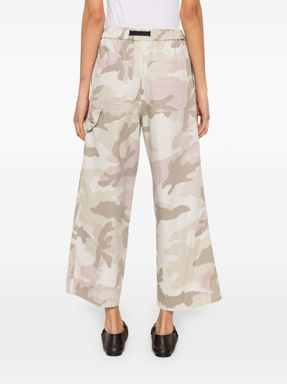 White Sand Trousers Brown Cotton