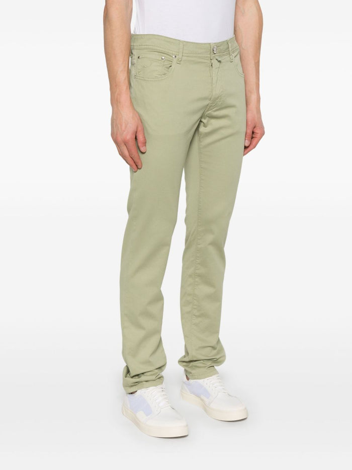 Jacob Cohen Jeans Green Cotton Lyocell Elastane