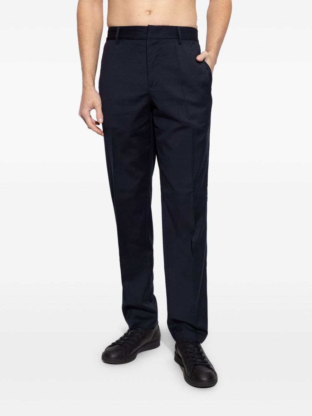 Emporio Armani Trousers Blu Virgin Wool