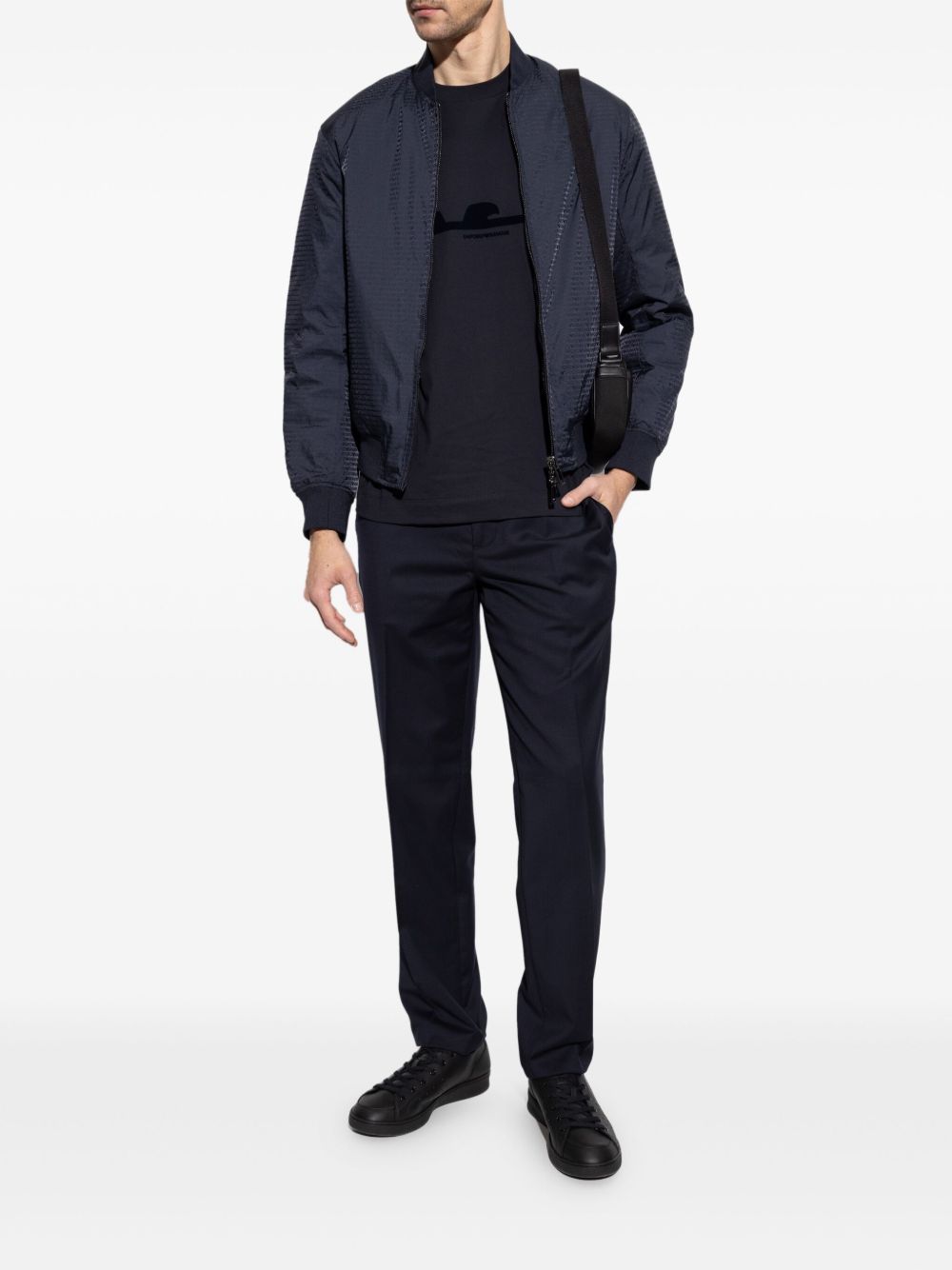 Emporio Armani Trousers Blu Virgin Wool