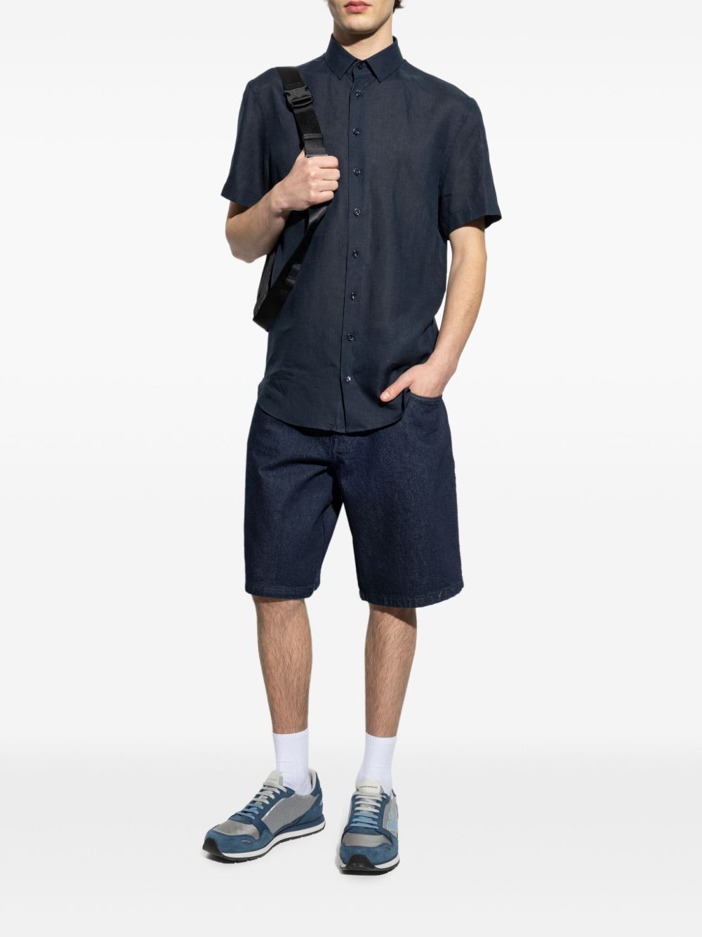 Emporio Armani Shorts Blu Cotton