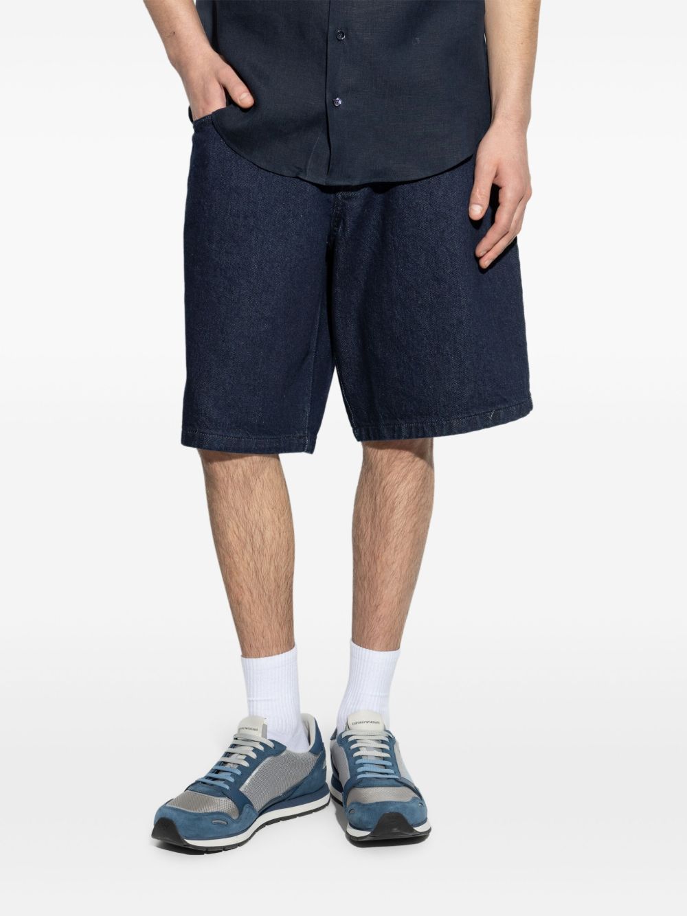 Emporio Armani Shorts Blu Cotton