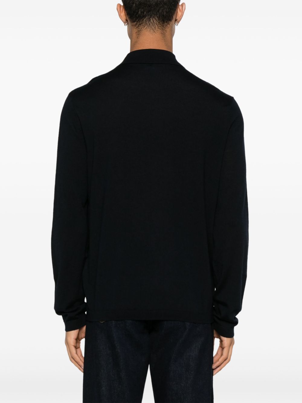 Emporio Armani Capsule T-Shirts And Polos Blu Virgin Wool