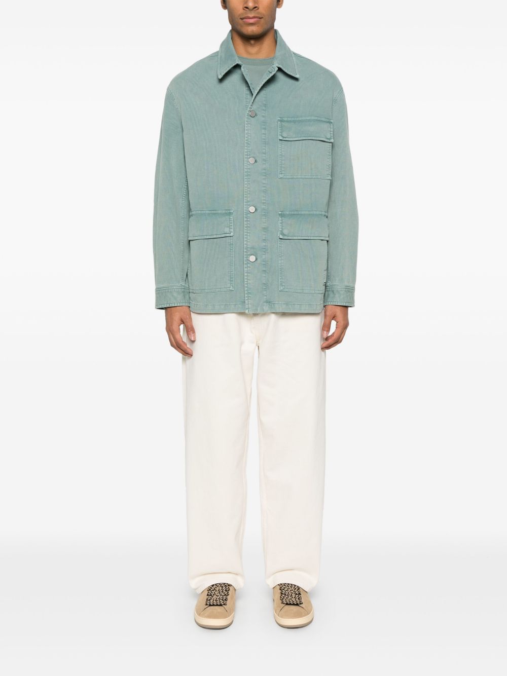 Emporio Armani Jackets Azzurro Organic Cotton