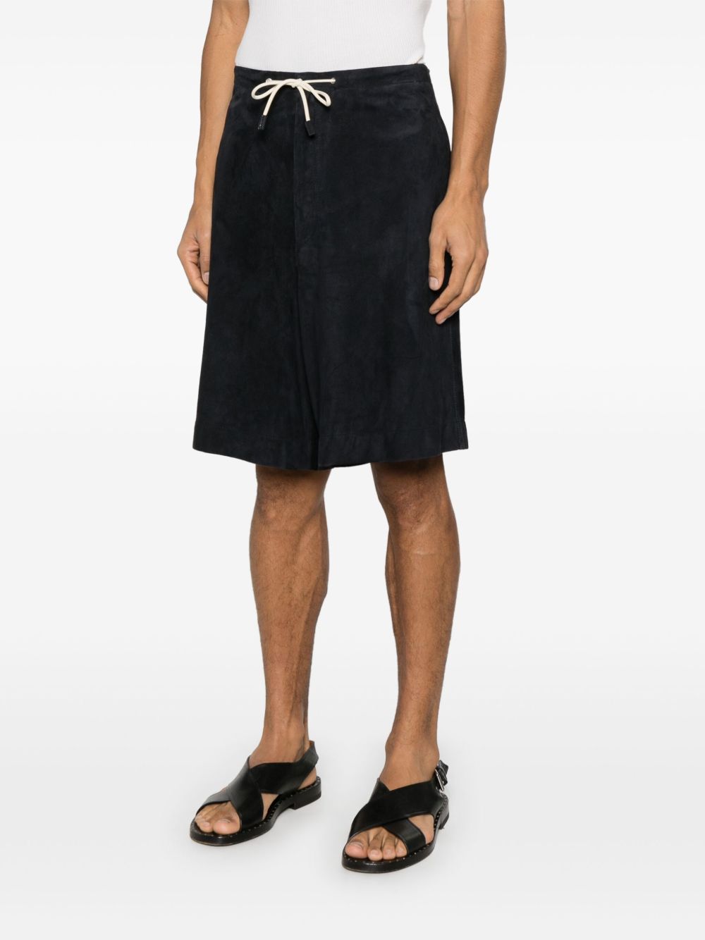 Emporio Armani Shorts Nero Goat Skin