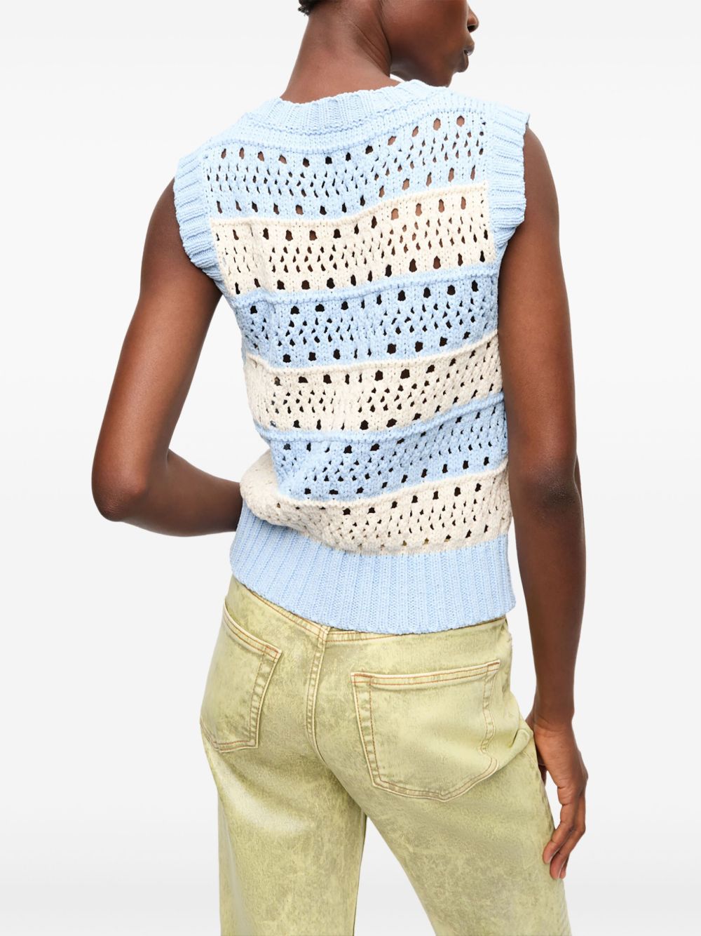 Ganni Sweaters Clear Blue Fabric