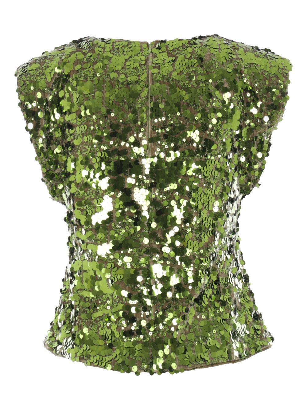 Ganni Top Green Fabric