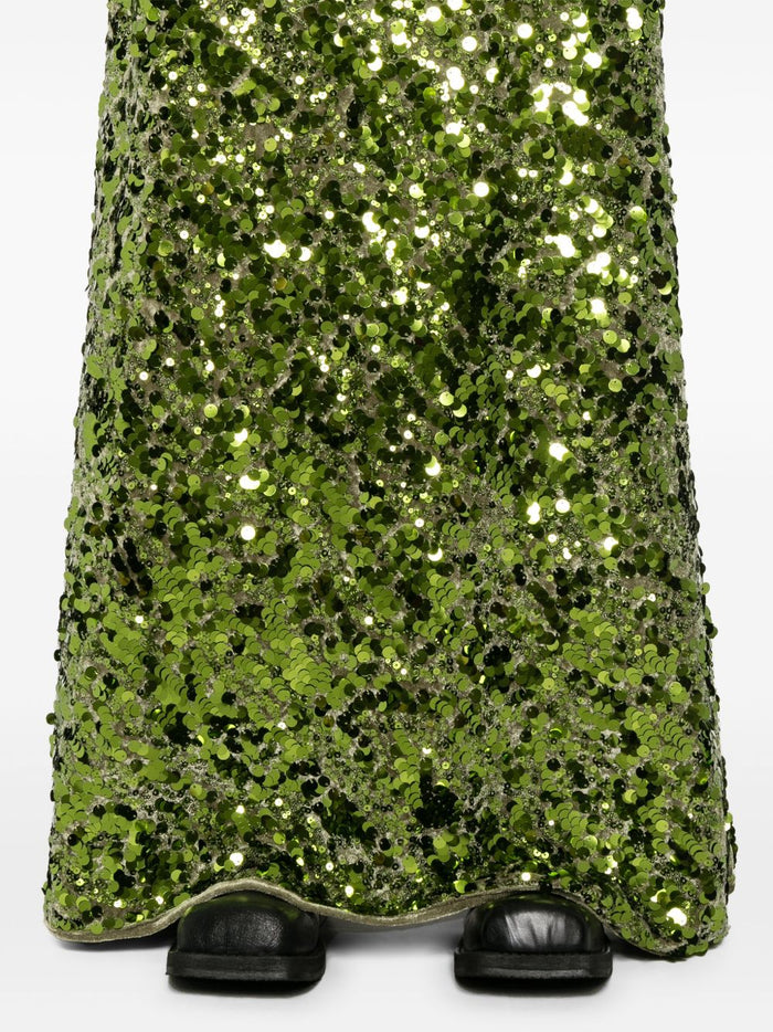 Ganni Skirts Green Outer: Recycled Polyester