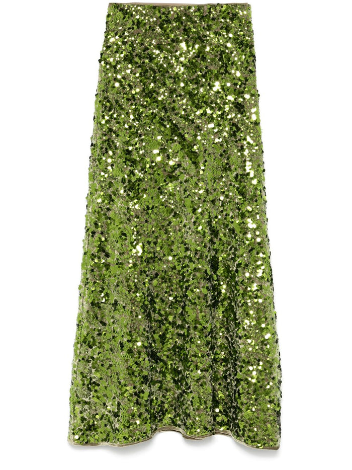 Ganni Skirts Green Outer: Recycled Polyester