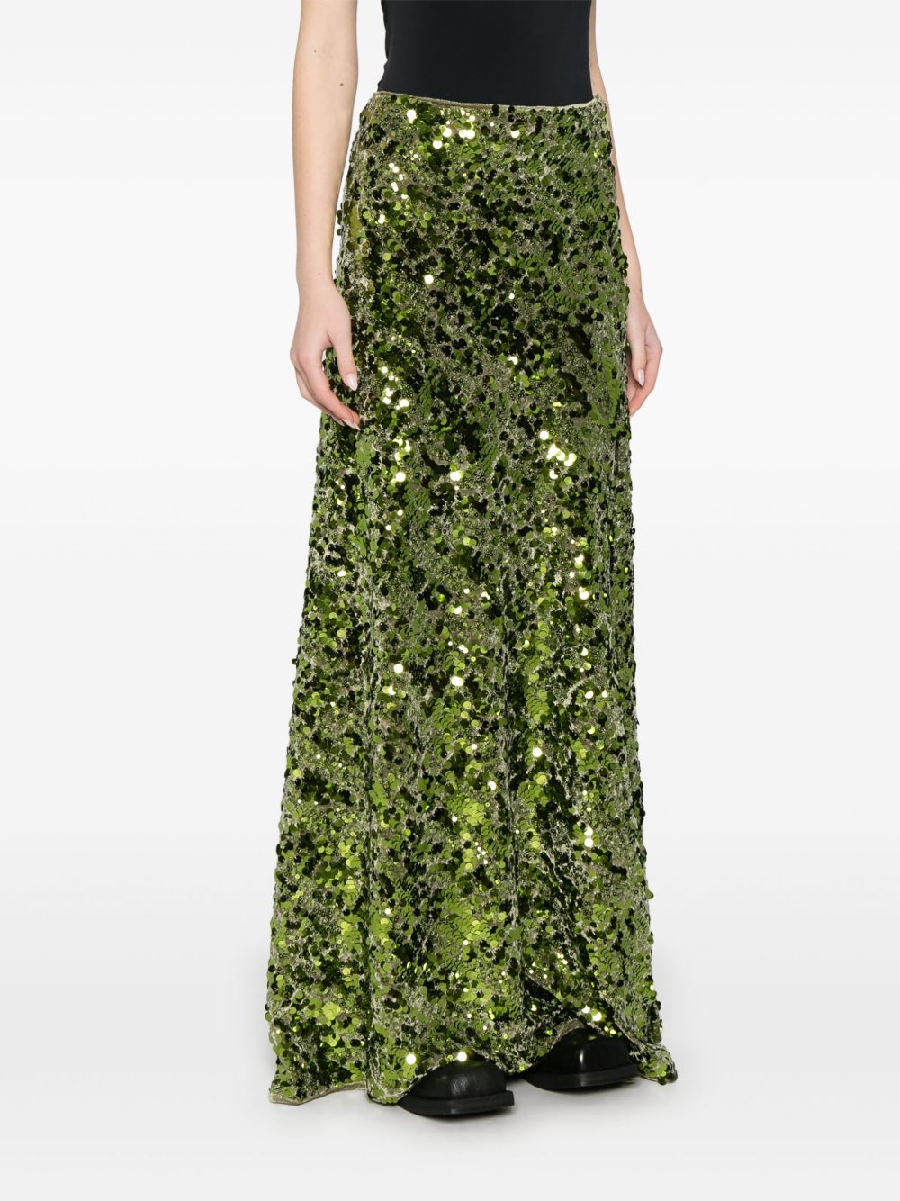 Ganni Skirts Green Outer: Recycled Polyester