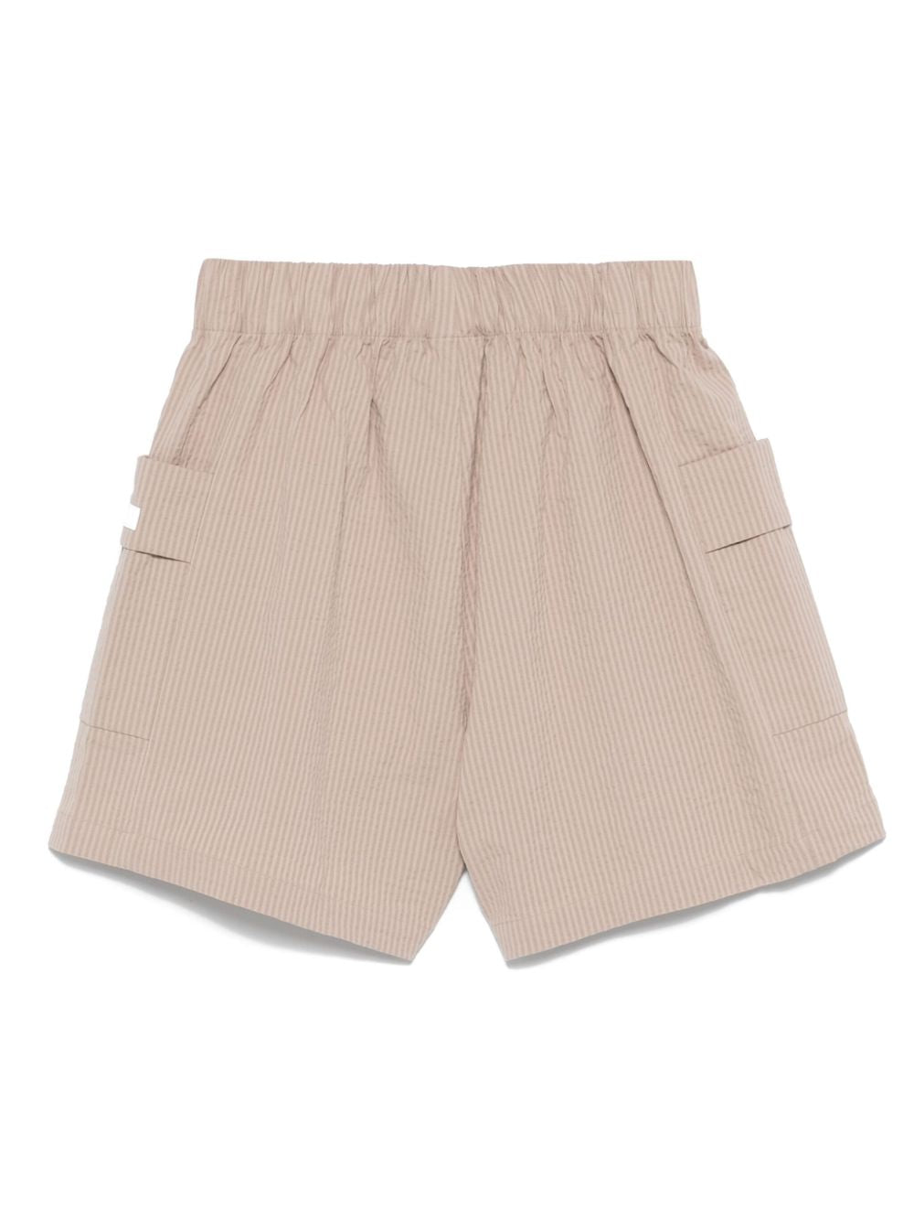 Ea7 Shorts Beige Cotton Elastane