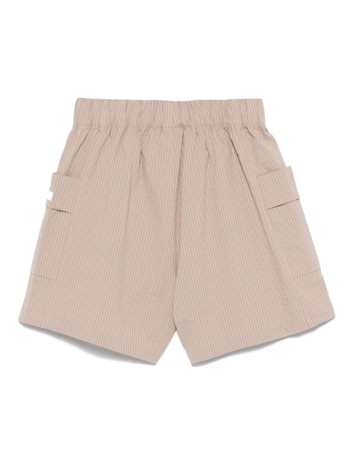 Ea7 Shorts Beige Cotton Elastane