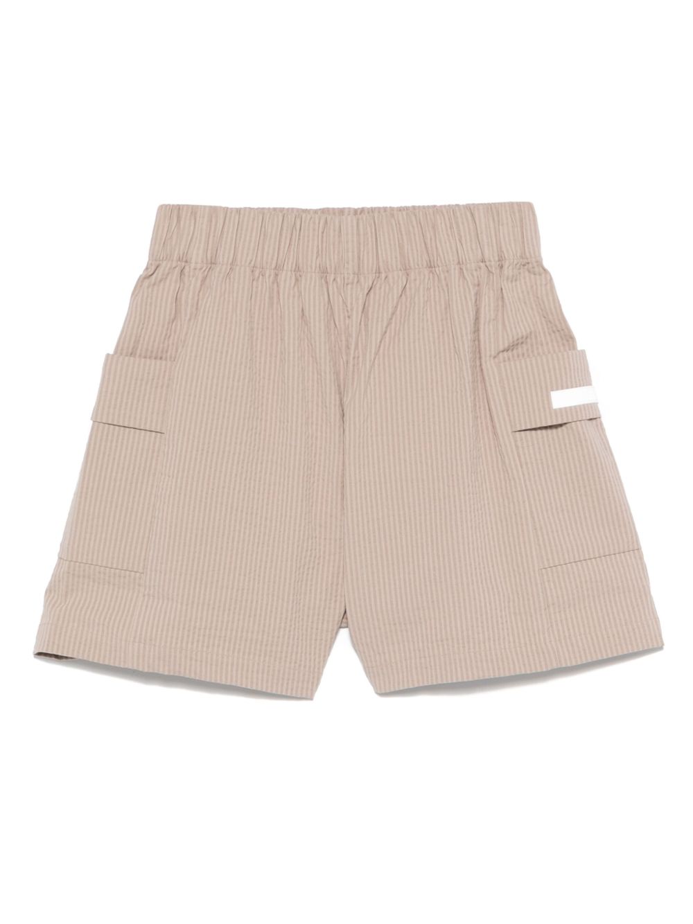 Ea7 Shorts Beige Cotton Elastane