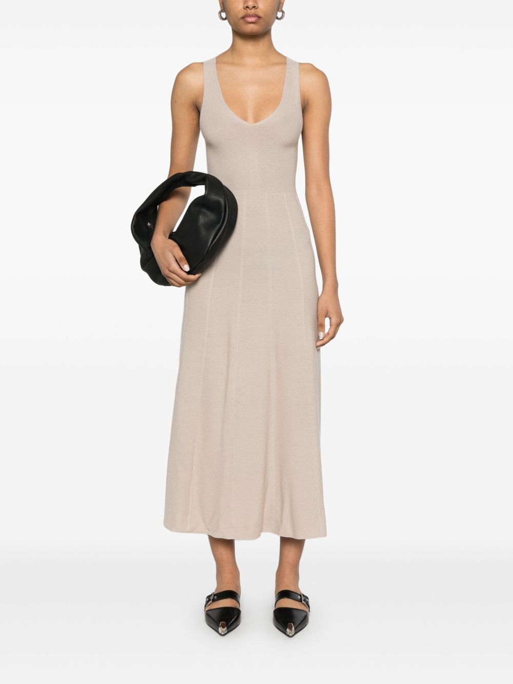Emporio Armani Dresses Beige Cotton Viscose