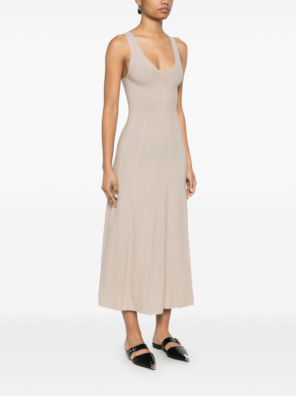 Emporio Armani Dresses Beige Cotton Viscose