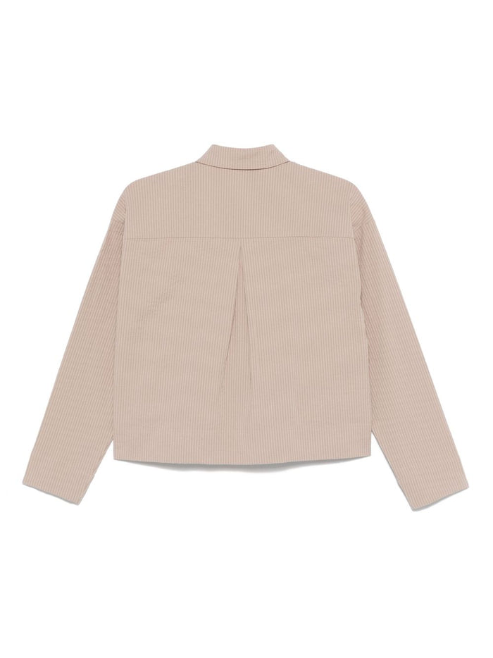 Ea7 Shirts Beige Cotton Elastane