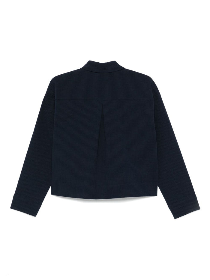 Ea7 Shirts Blu Cotton Elastane
