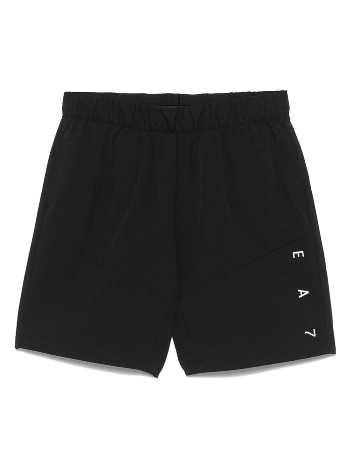 Ea7 Shorts Nero Polyester Elastane
