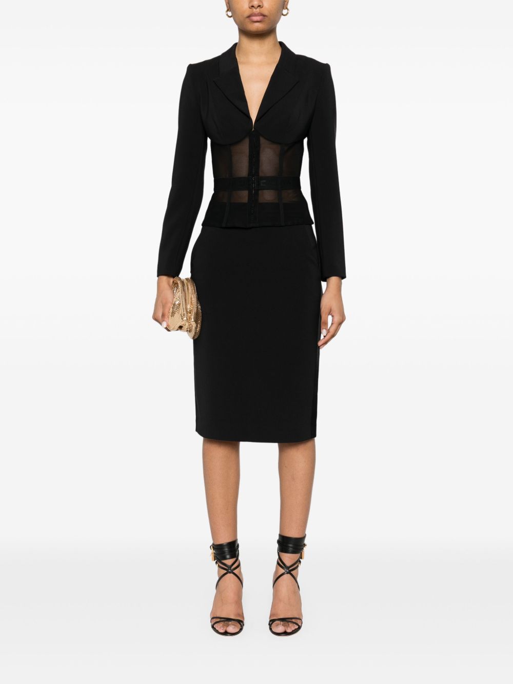 Elisabetta Franchi Jackets Black Outer: Polyester
