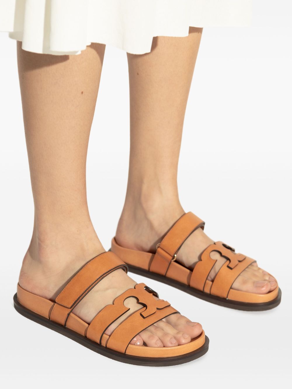 Tory Burch Sandals Camel Calf Leather