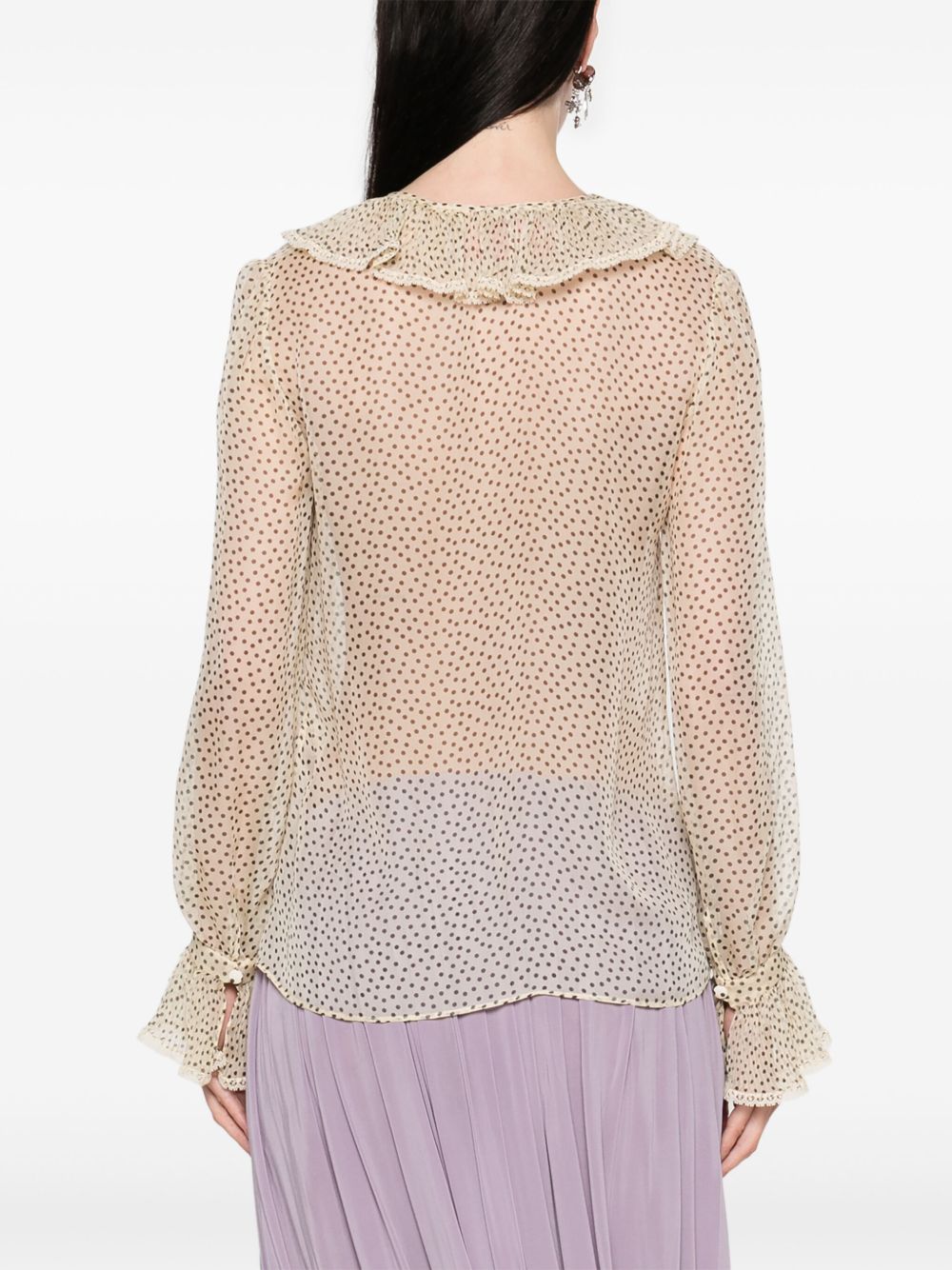 Valentino Shirts Beige Silk