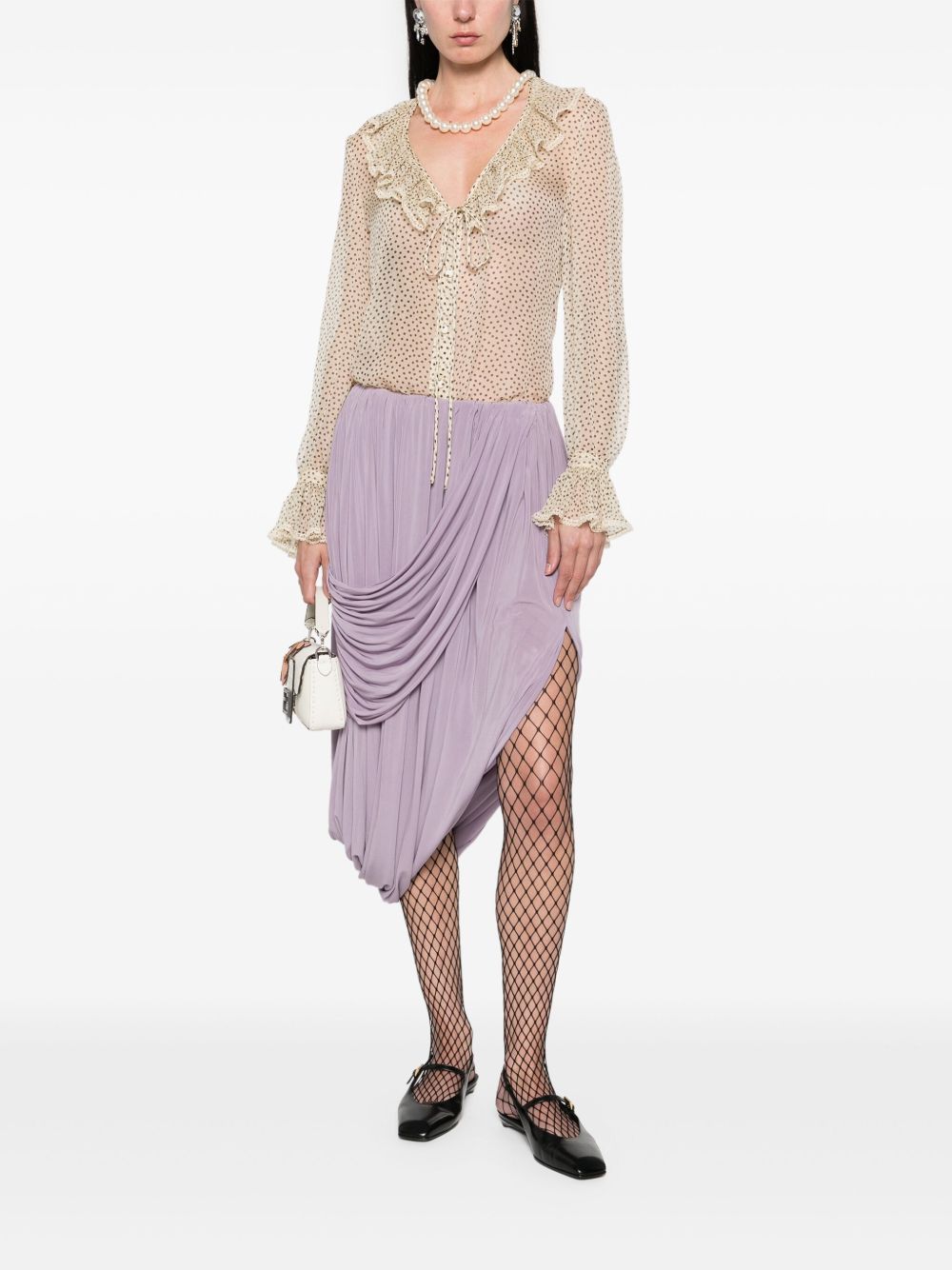 Valentino Shirts Beige Silk
