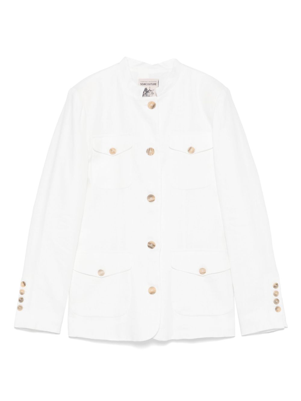 Semicouture Jackets White Linen