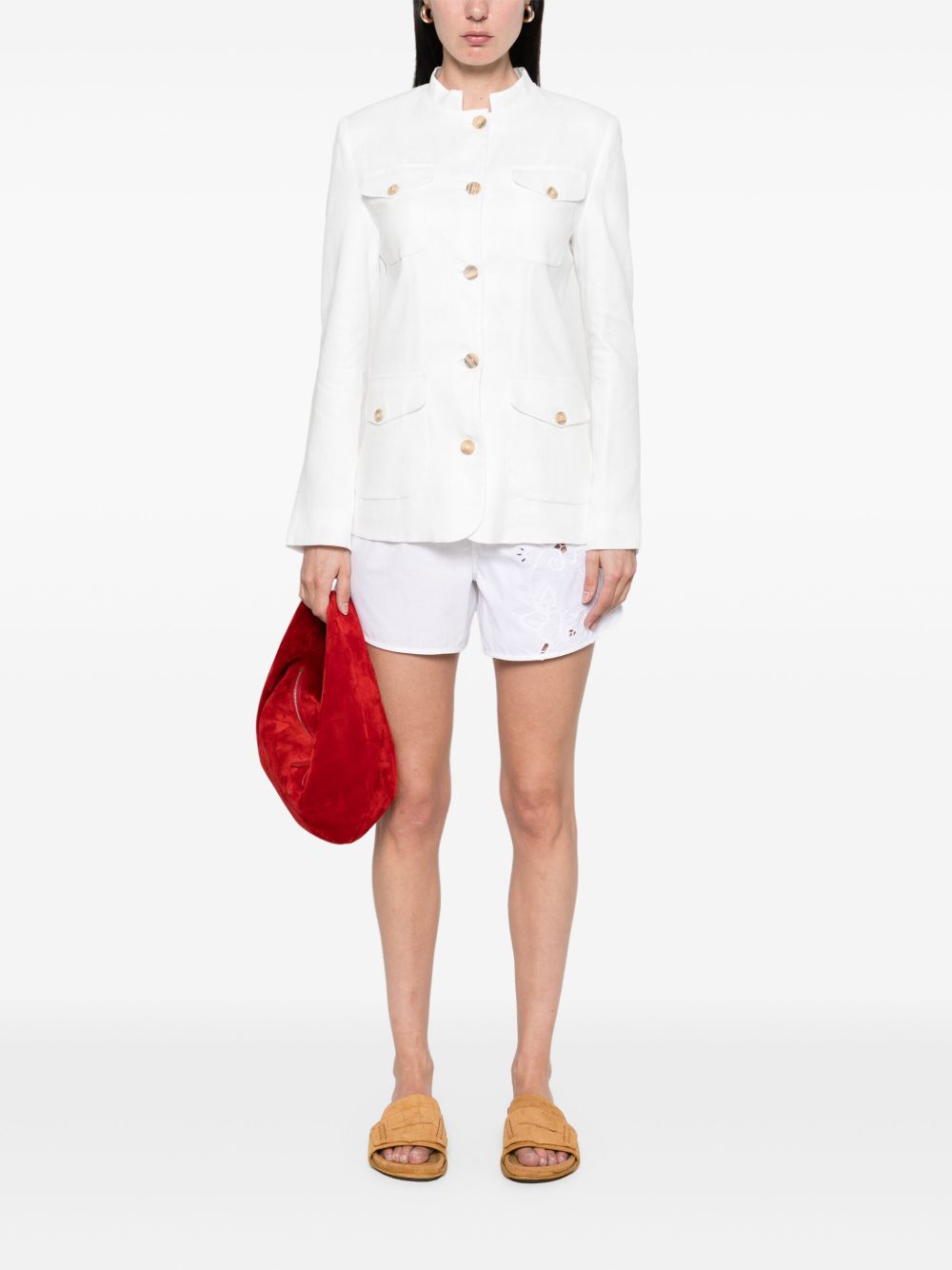 Semicouture Jackets White Linen