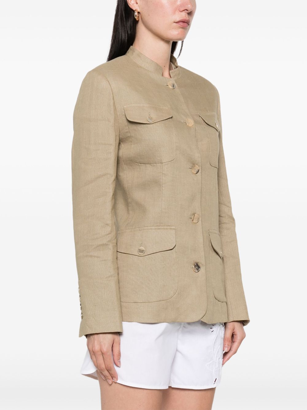Semicouture Jackets Beige Linen