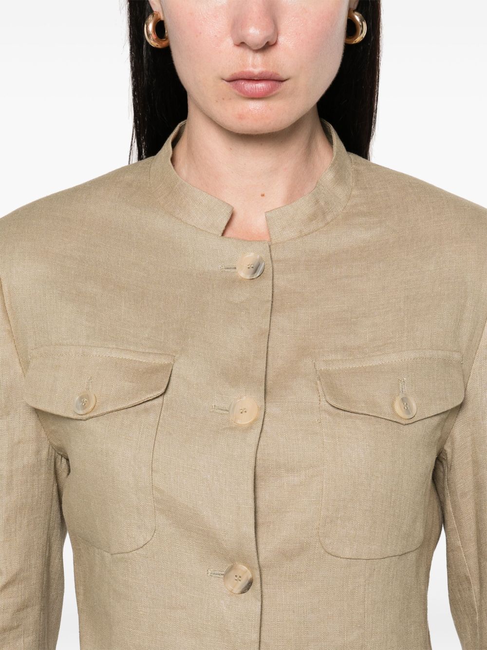 Semicouture Jackets Beige Linen