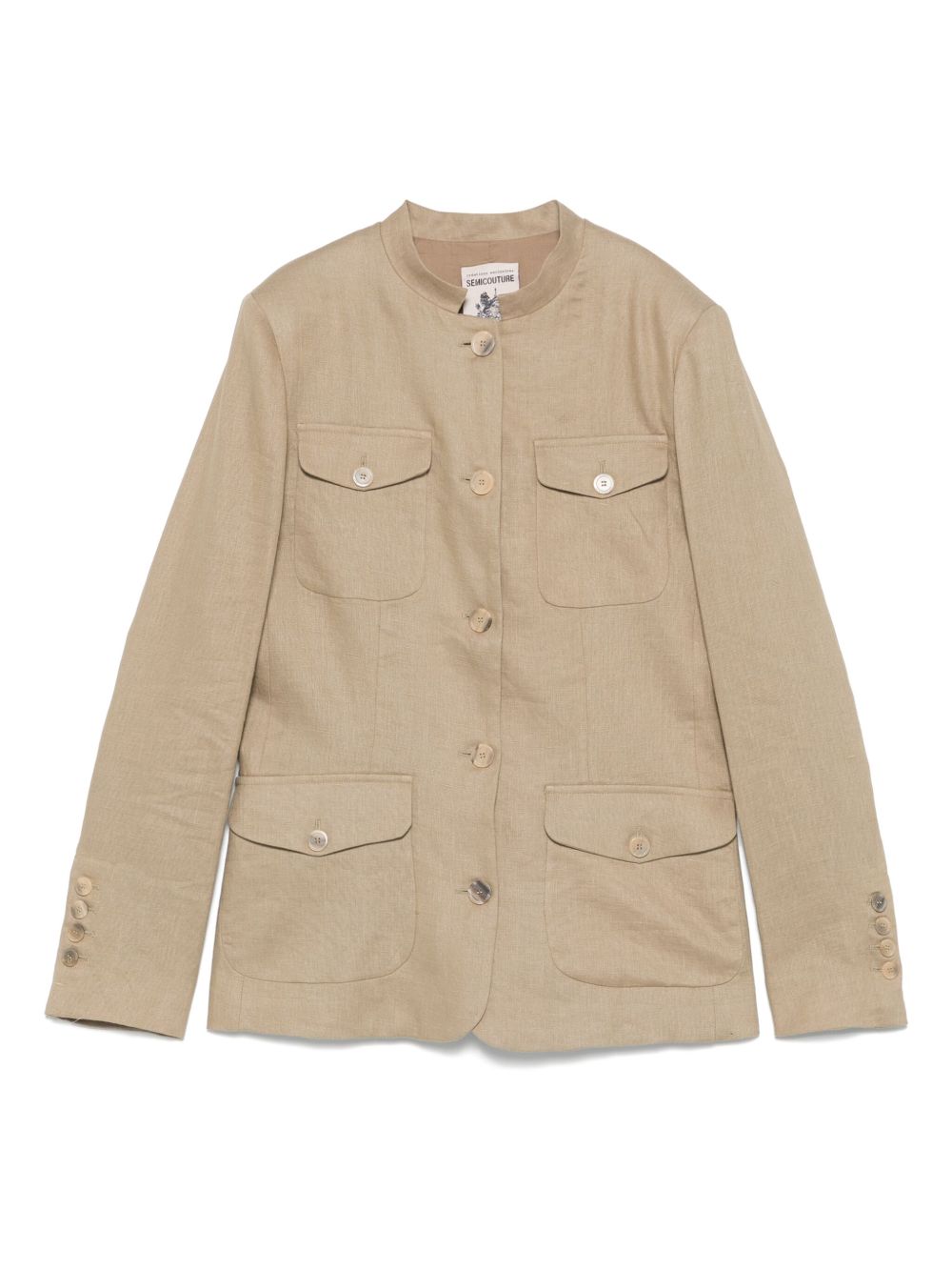 Semicouture Jackets Beige Linen