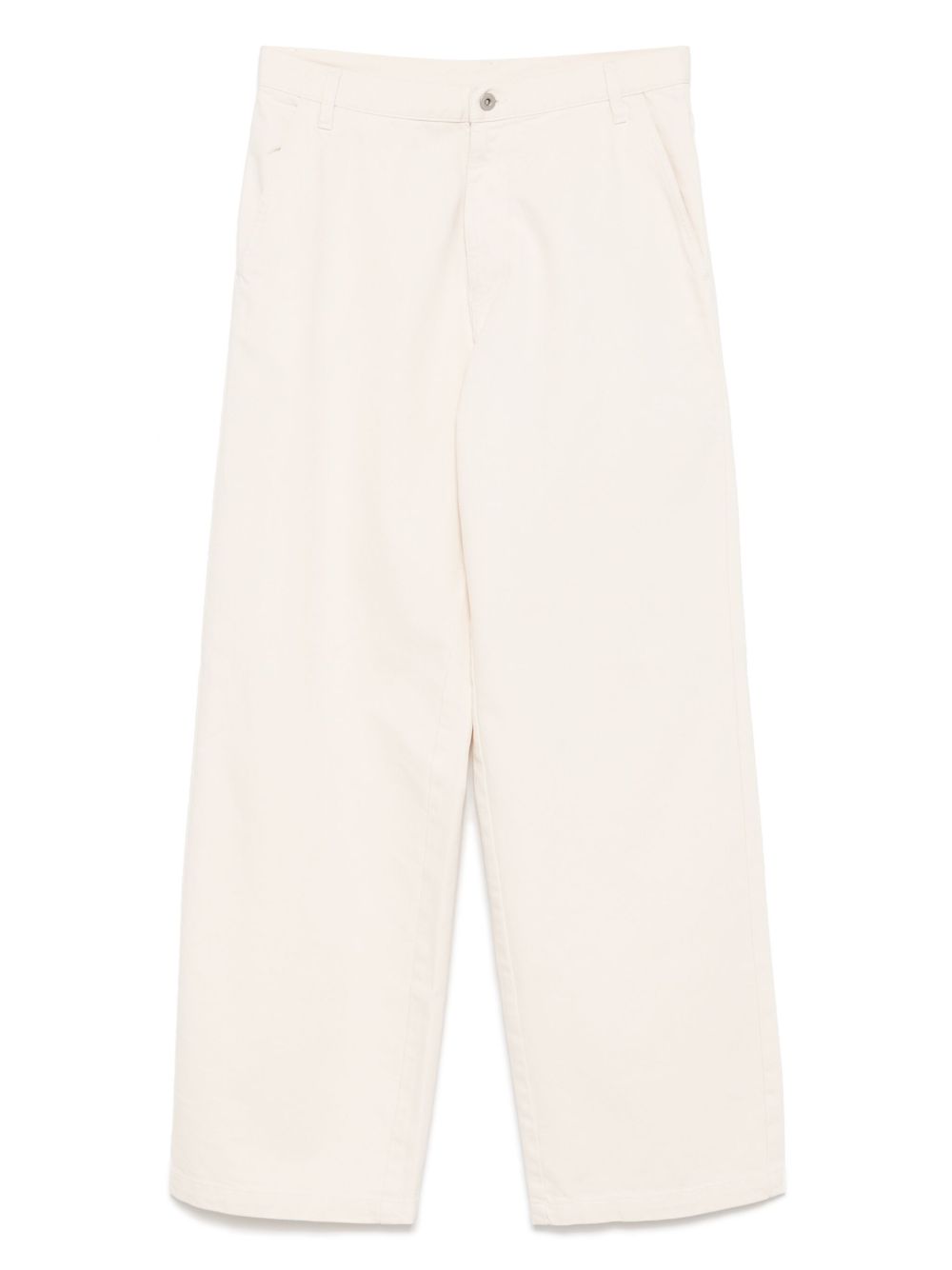 Emporio Armani Capsule Trousers Bianco Cotton Polyamide