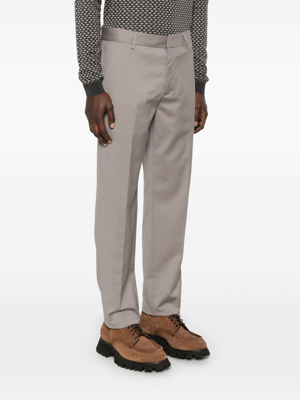 Emporio Armani Trousers Tortora Polyester