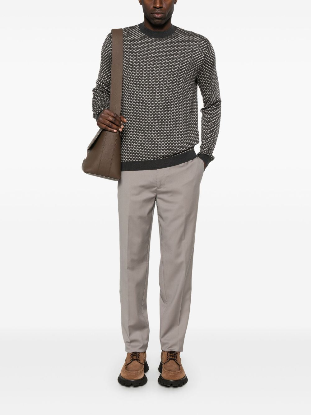 Emporio Armani Trousers Tortora Polyester