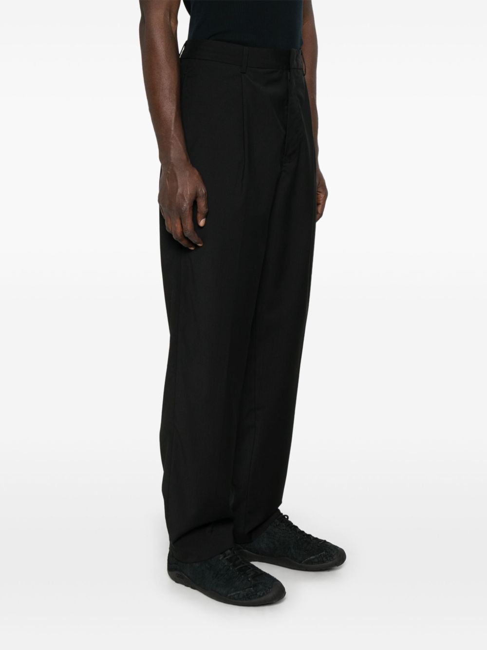 Emporio Armani Exclusive Trousers Nero Virgin Wool