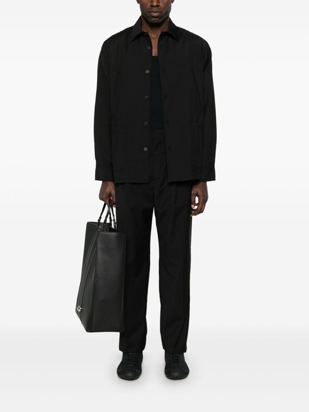 Emporio Armani Exclusive Trousers Nero Virgin Wool